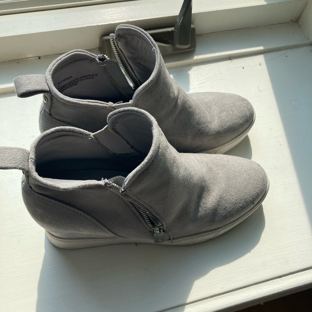 Anne Klein Gray Ankle Boots - Picture 2 of 4
